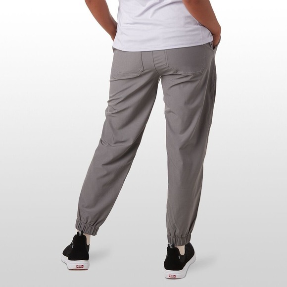 Patagonia Happy Hike Studio Pants Womens L Gray Joggers Running Gym Outdoors - Picture 1 of 16